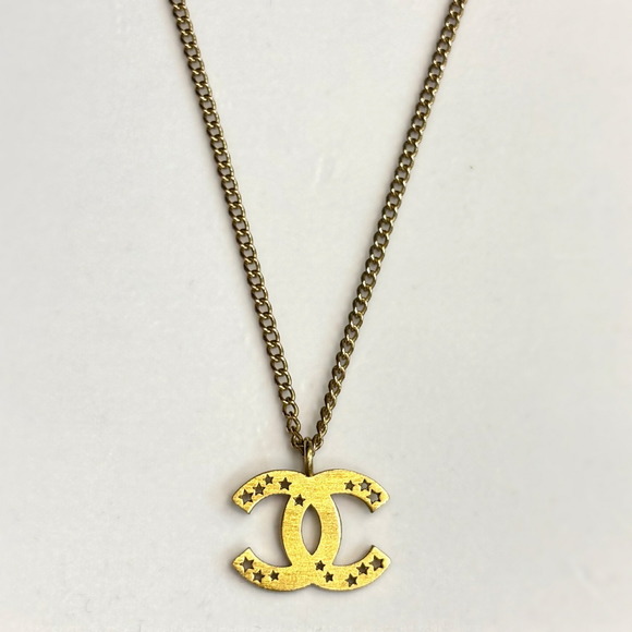 CHANEL Gold Coco Mark Necklace - Picture 1 of 5